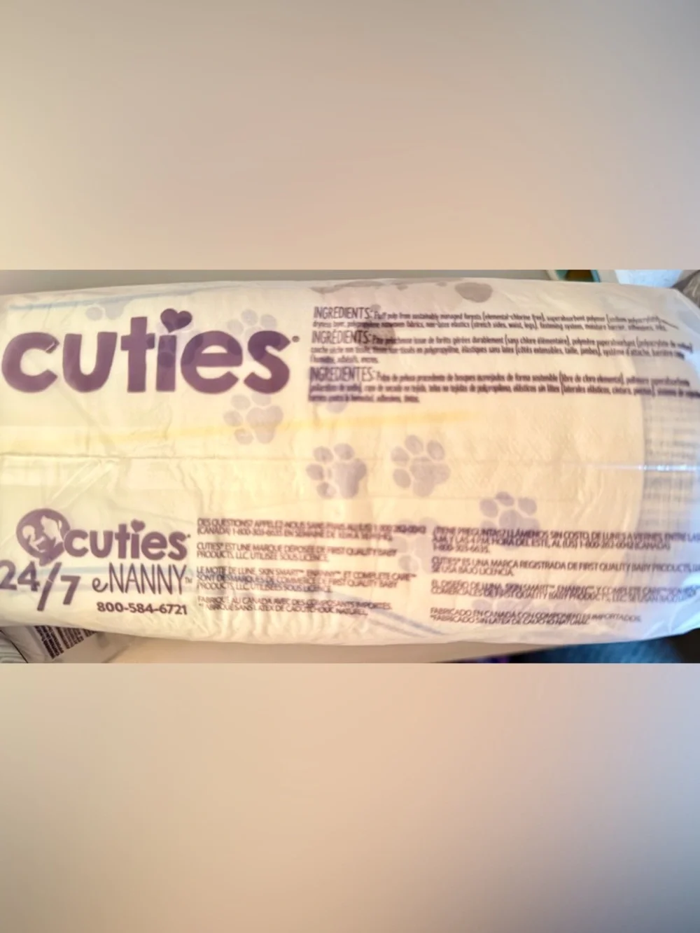 Lot of 3 PKGS Of Cuties Size 3 Diapers NIB Sealed Qty 75